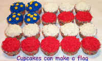 flag cupcakes